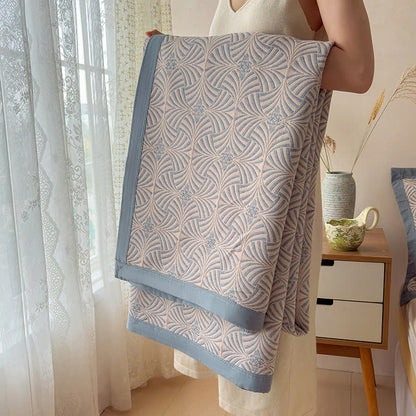 Coperta/trapunta geometrica reversibile a 3 strati in jacquard - image 9
