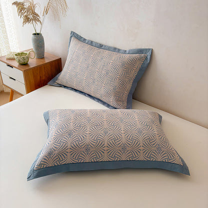 Coperta/trapunta geometrica reversibile a 3 strati in jacquard - image 10