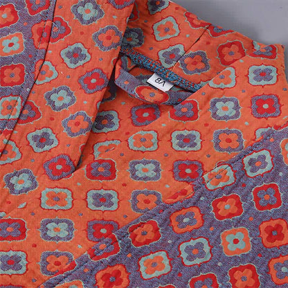 Kimono da bambino in cotone con motivo geometrico vintage - image 4