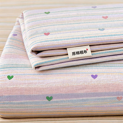 Set di biancheria da letto morbido a righe arcobaleno pastello - image 2