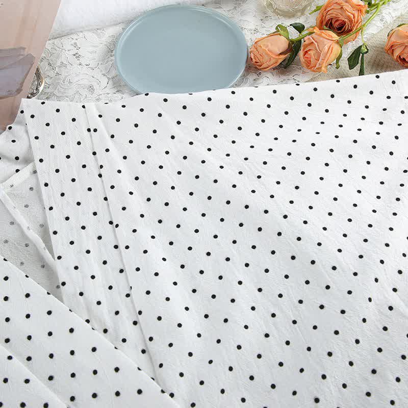 Completo pigiama kimono in cotone a pois - image 7