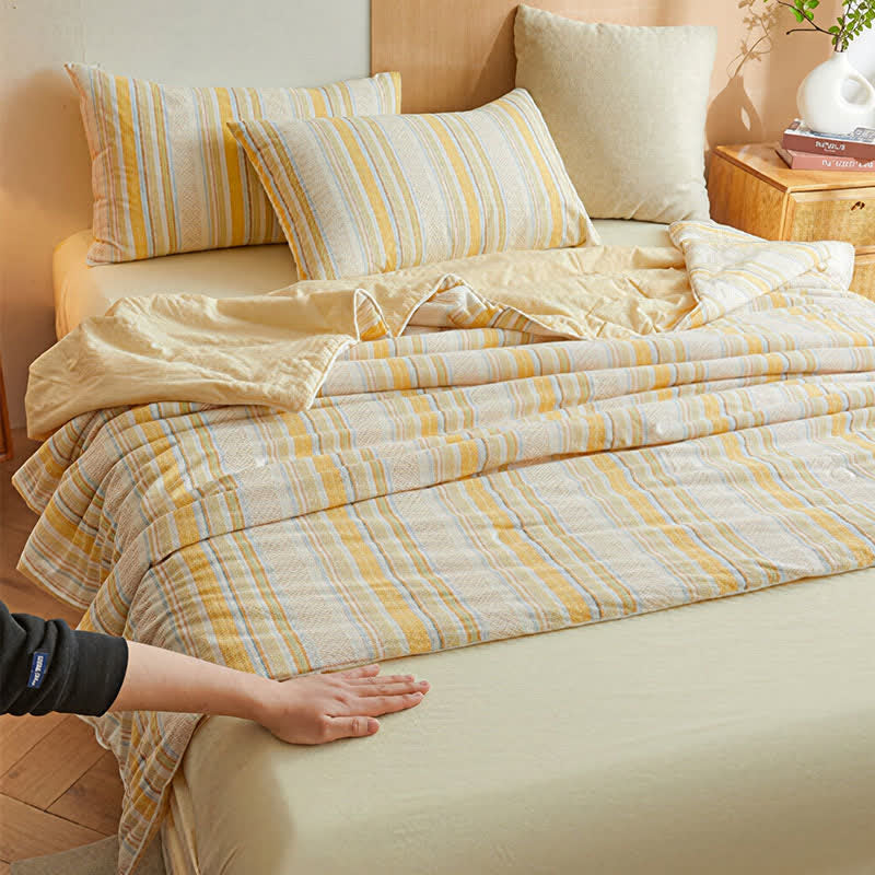 Set di biancheria da letto Pure Summer a quadri morbidi - image 1