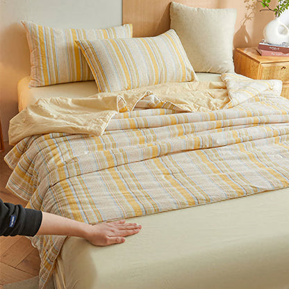 Set di biancheria da letto Pure Summer a quadri morbidi - image 1