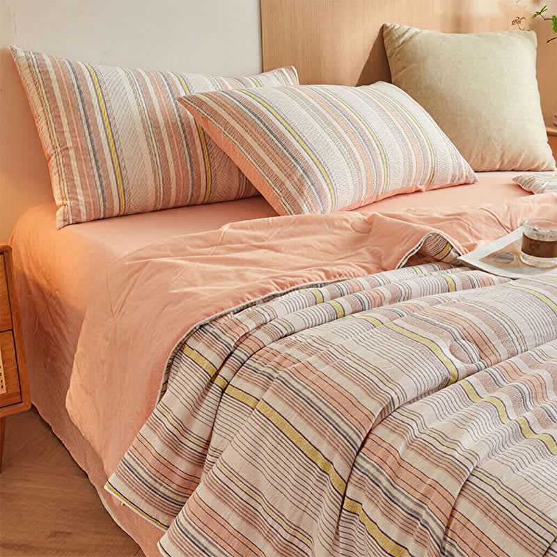 Set di biancheria da letto Pure Summer a quadri morbidi - image 6