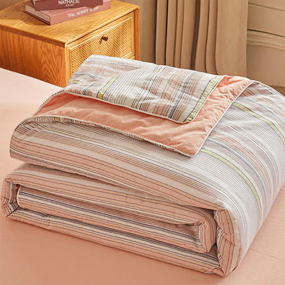 Set di biancheria da letto Pure Summer a quadri morbidi - Rosa - Matrimoniale - Set di biancheria da letto - image 4