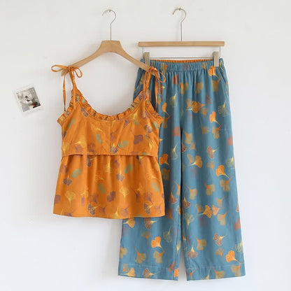 Set pigiama Ginkgo composto da top e pantaloni - image 1