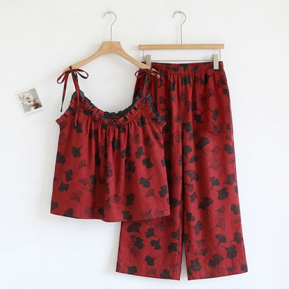 Set pigiama Ginkgo composto da top e pantaloni. - Rosso e nero - XL - image 22