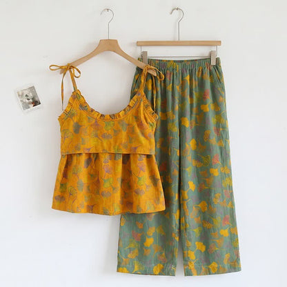 Set pigiama Ginkgo composto da top e pantaloni - image 9