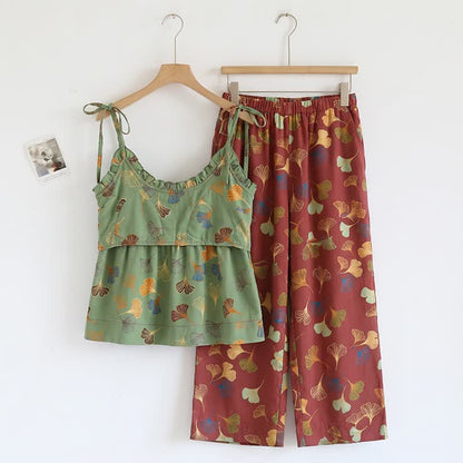 Set pigiama Ginkgo composto da top e pantaloni - image 5