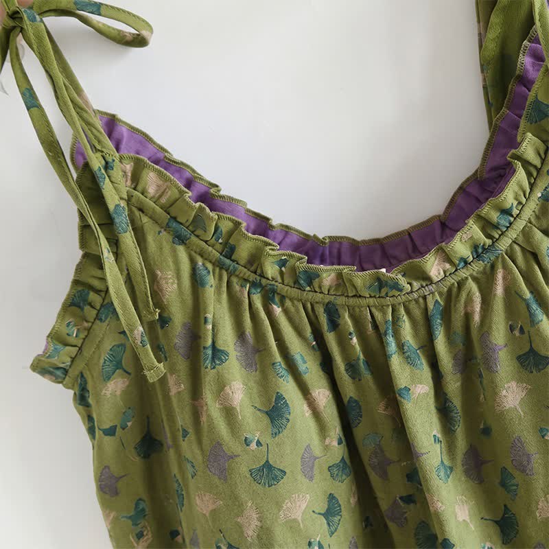 Set pigiama con canotta e foglie di Ginkgo Biloba - image 10