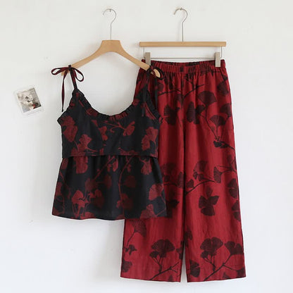 Elegante set pigiama in cotone Ginkgo Cami - image 5