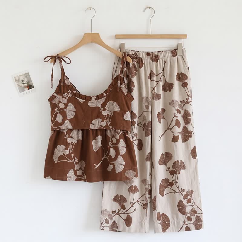 Elegante set pigiama in cotone Ginkgo Cami - image 9