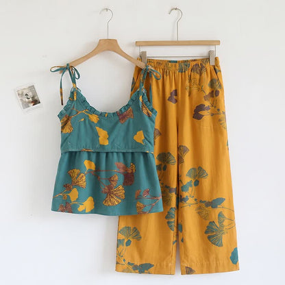 Elegante set pigiama in cotone Ginkgo Cami - image 13
