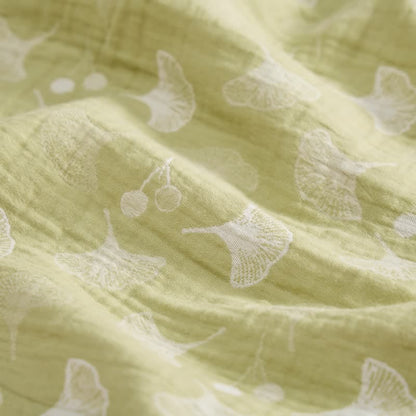 Pigiama in cotone con foglie di ginkgo fresche - image 12