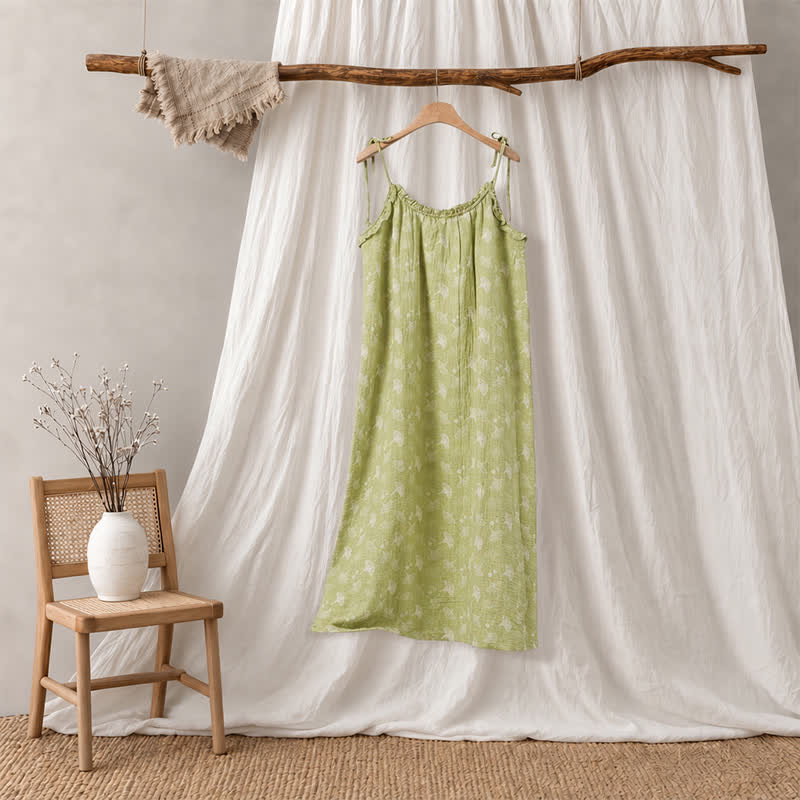 Camicia da notte in cotone con ginkgo fresco - image 2