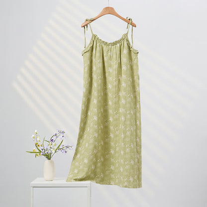 Camicia da notte in cotone con ginkgo fresco - image 3