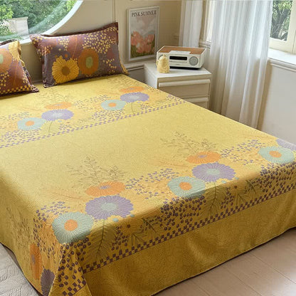 Set di biancheria da letto in doppia garza di cotone con motivo girasole (4 pezzi) - image 2