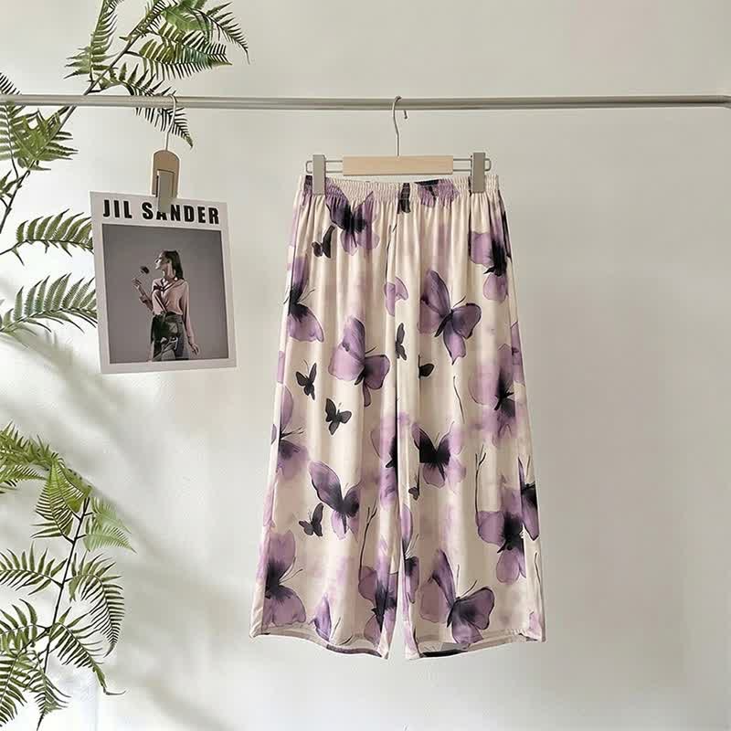 Pantaloni del pigiama corti con stampa farfalla da sogno - image 1