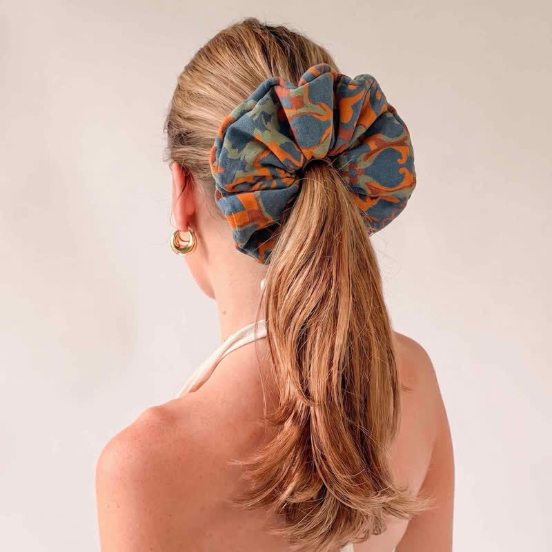 Set di 3 elastici per capelli con stampa floreale in stile boho - image 1