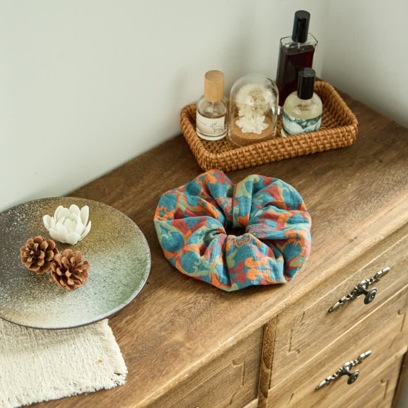 Set di 3 elastici per capelli con stampa floreale in stile boho - image 3