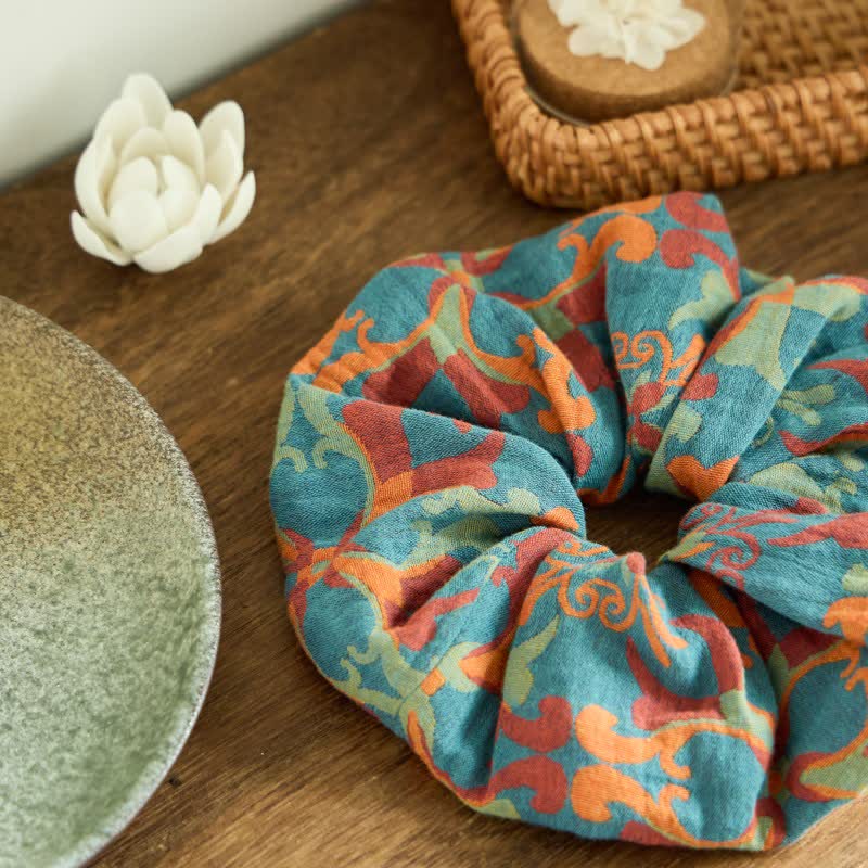 Set di 3 elastici per capelli con stampa floreale in stile boho - image 5