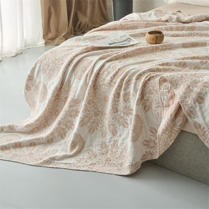 Coperta/trapunta in mussola di cotone con motivo floreale vintage - image 4