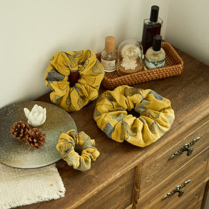 Set di 3 elastici per capelli con stampa Ginkgo - Giallo - Confezione da 3 elastici per capelli - S+ M+ L - image 0