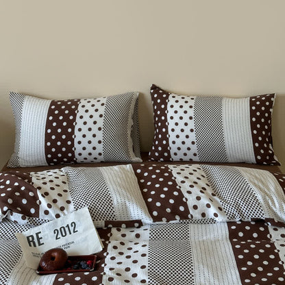 Set di biancheria da letto in doppia garza con motivo patchwork a pois - image 8