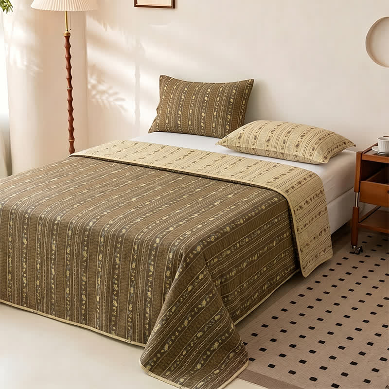 Copriletto in cotone con stampa floreale Vintage Bloom - image 1