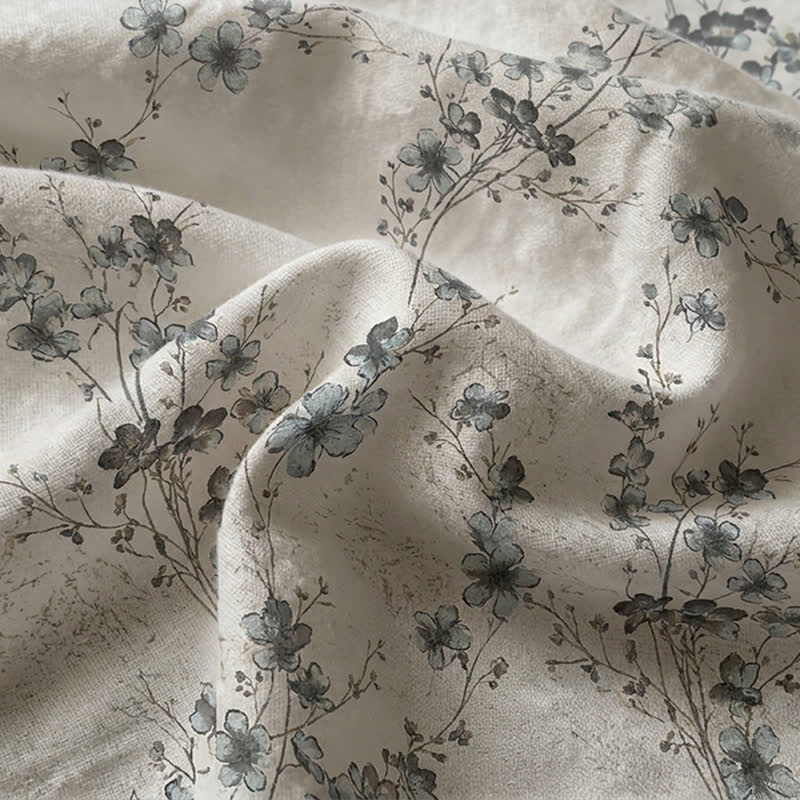 Copriletto vintage in puro cotone con stampa floreale - image 5