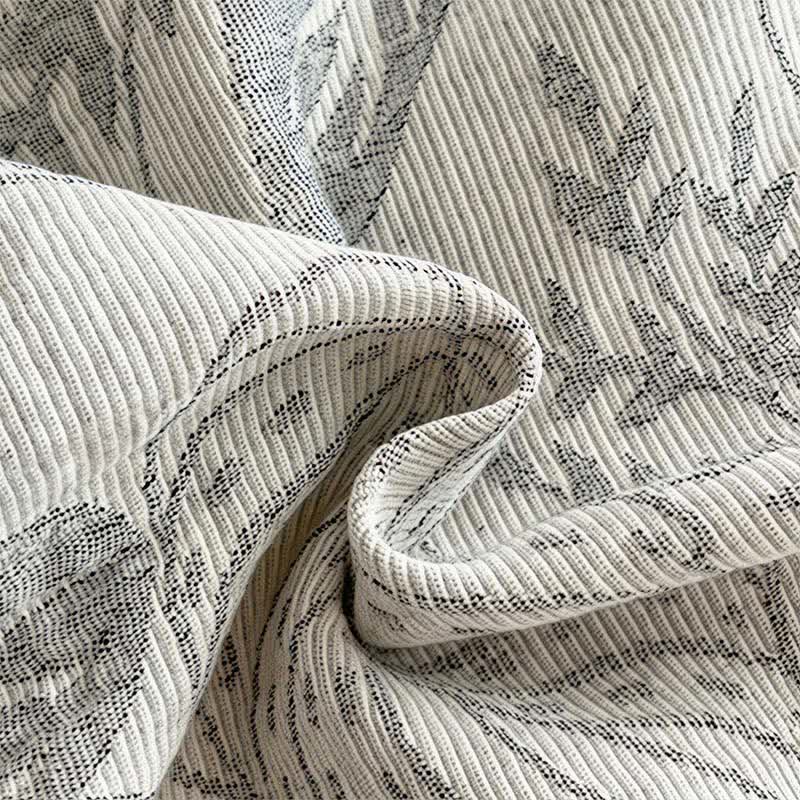 Set di biancheria da letto in jacquard di cotone lavato con motivo botanico. - image 6