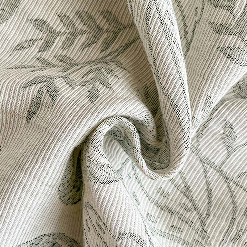Set di biancheria da letto in jacquard di cotone lavato con motivo botanico. - image 18