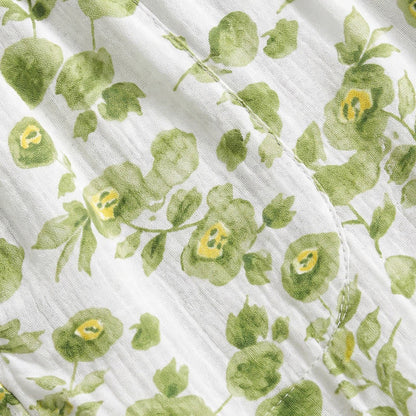 Pantaloncini da casa estivi in ​​cotone con stampa floreale. - image 3