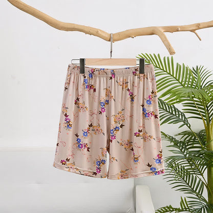 Pantaloncini da casa a vestibilità comoda con stampa floreale vintage - Rosa - 2XL  - image 0