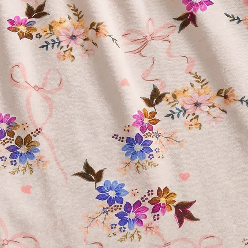 Pantaloncini da casa a vestibilità comoda con stampa floreale vintage - image 3