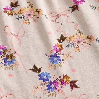 Pantaloncini da casa a vestibilità comoda con stampa floreale vintage - image 3