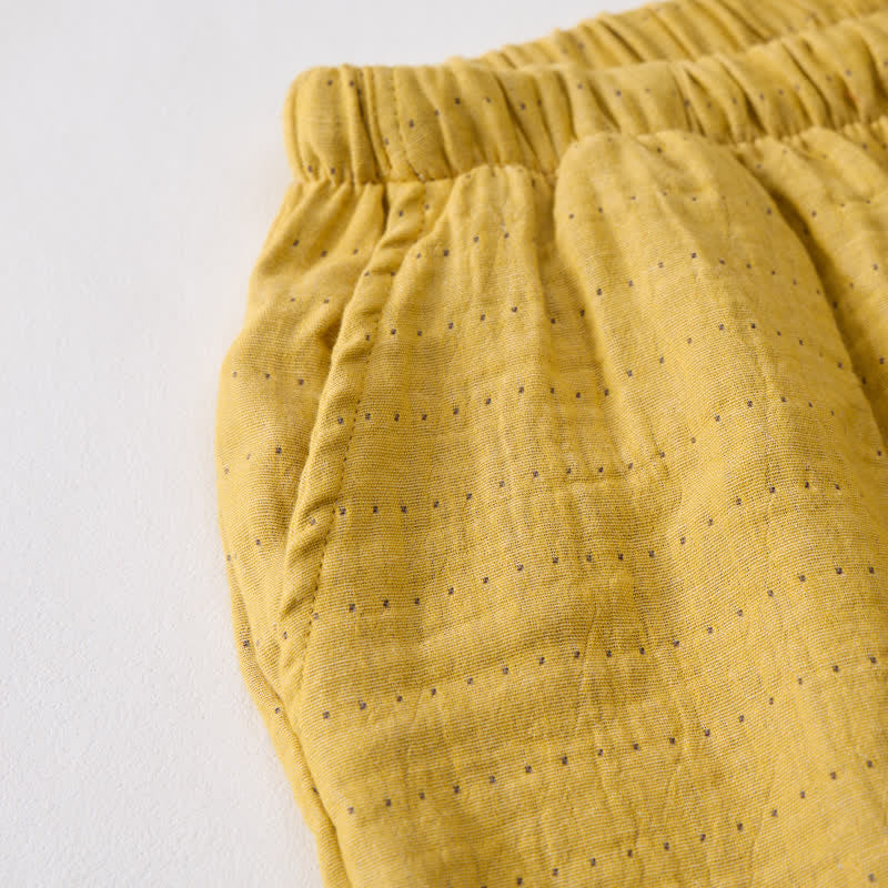 Pantaloncini da casa comodi in garza di cotone con coulisse - image 19