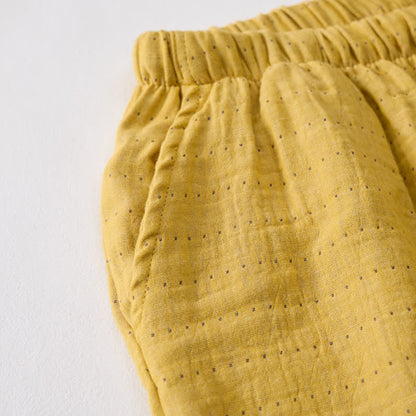 Pantaloncini da casa comodi in garza di cotone con coulisse - image 19