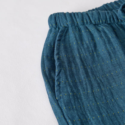 Pantaloncini da casa comodi in garza di cotone con coulisse - image 29