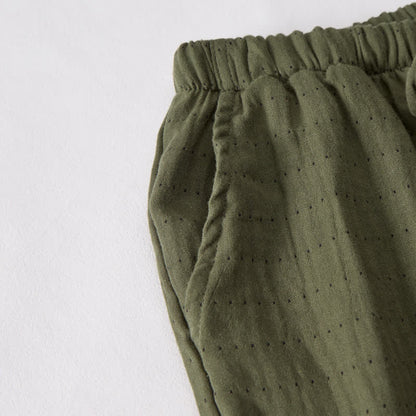 Pantaloncini da casa comodi in garza di cotone con coulisse - image 40