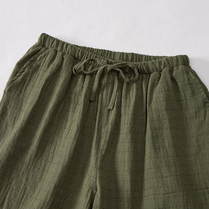 Pantaloncini da casa comodi in garza di cotone con coulisse - image 39