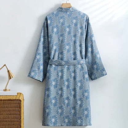 Kimono accappatoio in cotone waffle di girasole - image 3