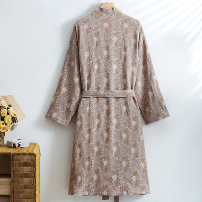 Kimono accappatoio in cotone waffle di girasole - image 9