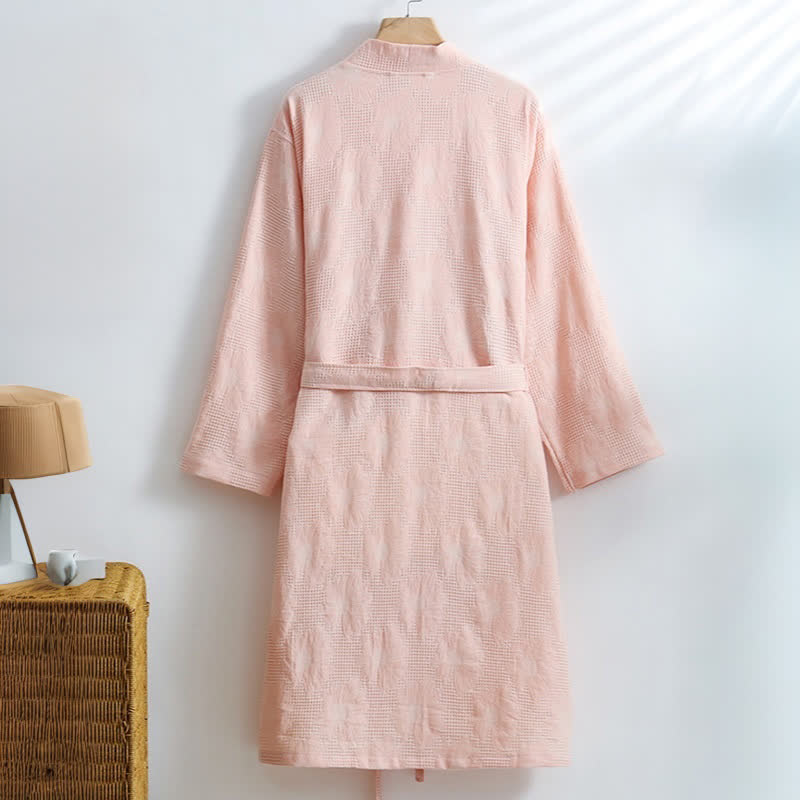 Kimono accappatoio in cotone waffle di girasole - image 6