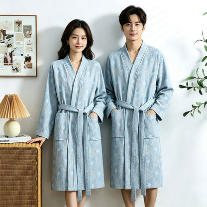 Kimono accappatoio in cotone waffle di girasole - image 15