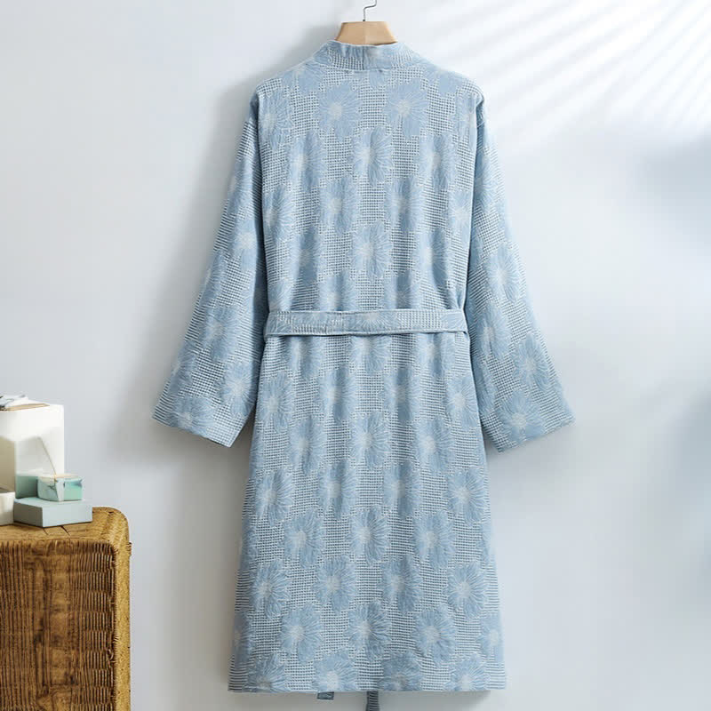 Kimono accappatoio in cotone waffle di girasole - image 14
