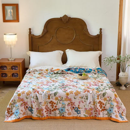 Coperta/trapunta reversibile in garza di cotone Cottage Bloom - image 0