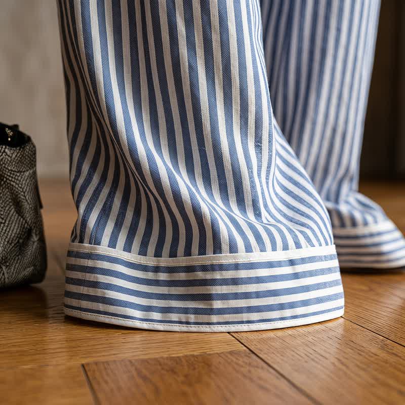 Completo da casa a due pezzi Coastal Stripe, comodo e rilassato - image 5