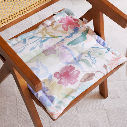 Cuscino per sedia in memory foam con motivo botanico color pastello - Rosa lavanda - 19,7" x 19,7" - image 0