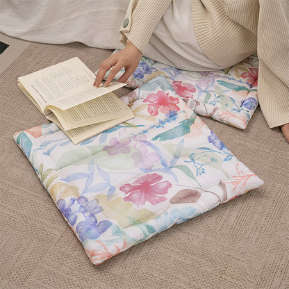 Cuscino per sedia in memory foam con motivo botanico color pastello - image 3
